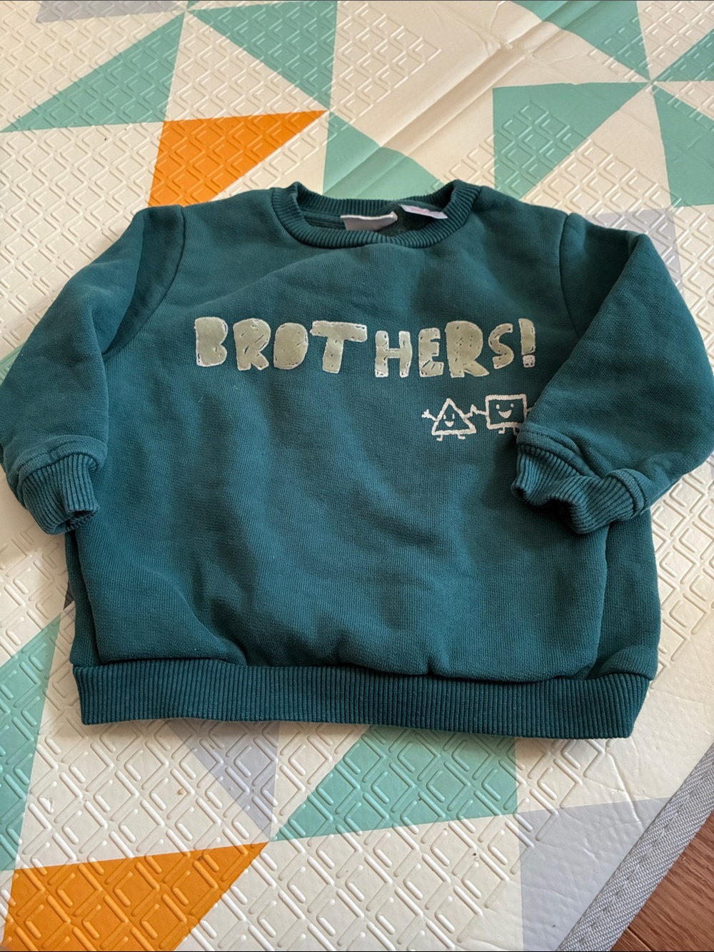 20/25$ 🧸 Kids' Teal 'BROTHERS!' Crewneck Sweatshirt
